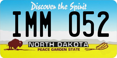 ND license plate IMM052