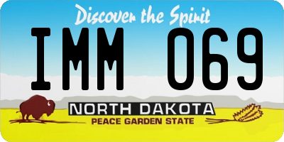 ND license plate IMM069
