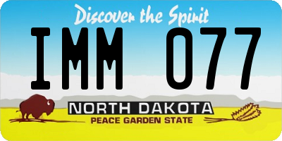 ND license plate IMM077