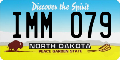 ND license plate IMM079