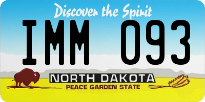 ND license plate IMM093