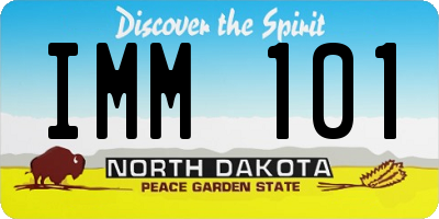 ND license plate IMM101