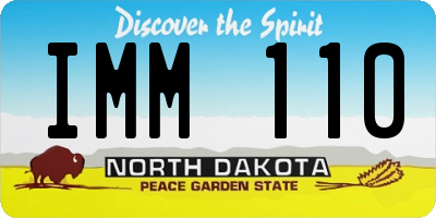 ND license plate IMM110