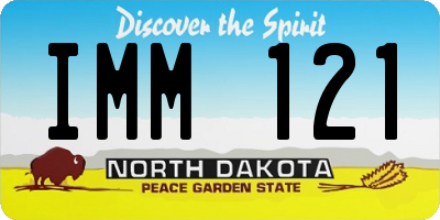 ND license plate IMM121