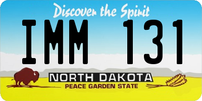 ND license plate IMM131