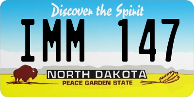 ND license plate IMM147