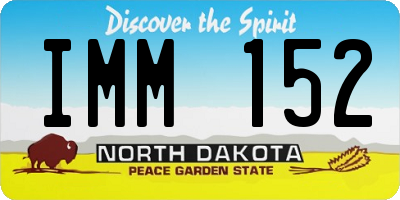 ND license plate IMM152