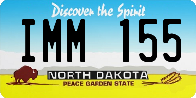 ND license plate IMM155