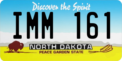 ND license plate IMM161