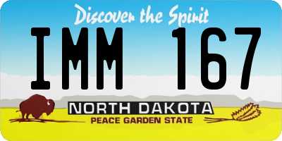 ND license plate IMM167