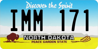 ND license plate IMM171