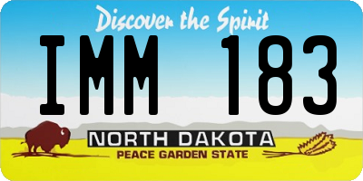ND license plate IMM183