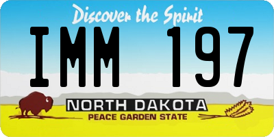 ND license plate IMM197