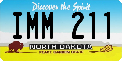 ND license plate IMM211