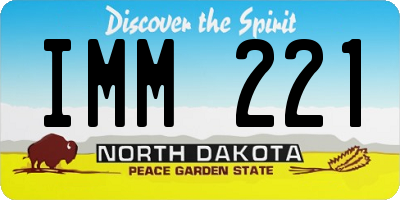 ND license plate IMM221