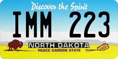 ND license plate IMM223