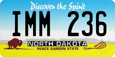 ND license plate IMM236