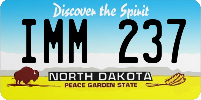 ND license plate IMM237