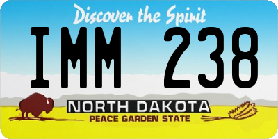 ND license plate IMM238