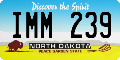 ND license plate IMM239