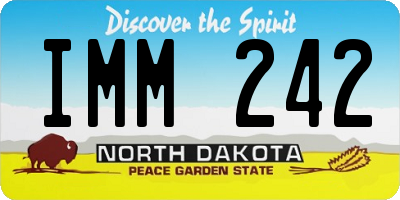 ND license plate IMM242