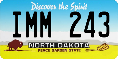 ND license plate IMM243
