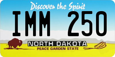ND license plate IMM250