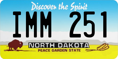 ND license plate IMM251