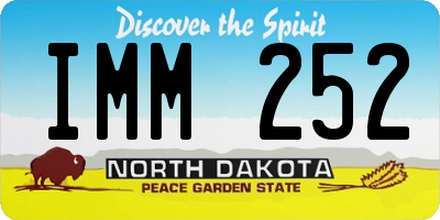 ND license plate IMM252