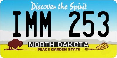 ND license plate IMM253