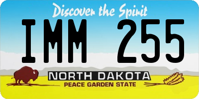 ND license plate IMM255