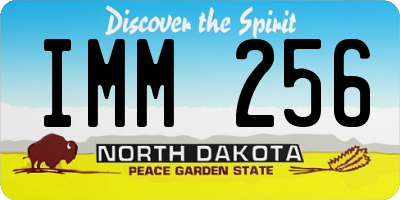 ND license plate IMM256