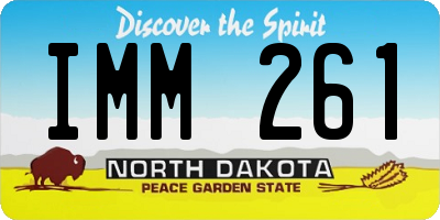 ND license plate IMM261