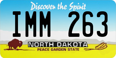 ND license plate IMM263