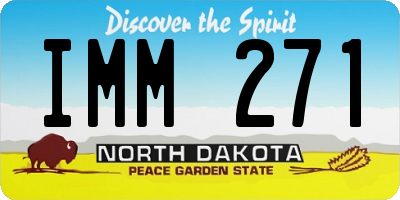 ND license plate IMM271