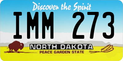 ND license plate IMM273