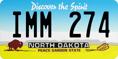 ND license plate IMM274