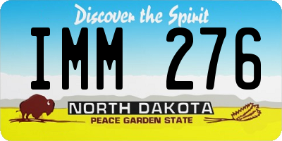ND license plate IMM276