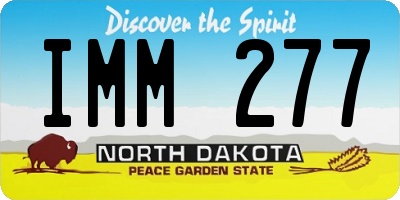 ND license plate IMM277