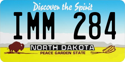 ND license plate IMM284