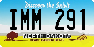ND license plate IMM291