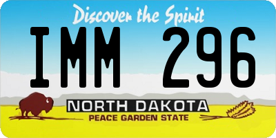 ND license plate IMM296