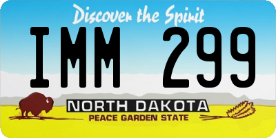 ND license plate IMM299