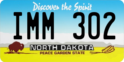 ND license plate IMM302