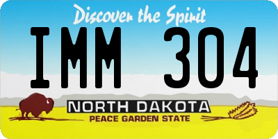 ND license plate IMM304
