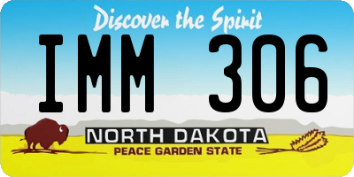 ND license plate IMM306