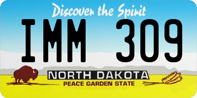 ND license plate IMM309