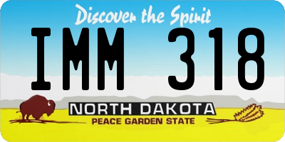 ND license plate IMM318