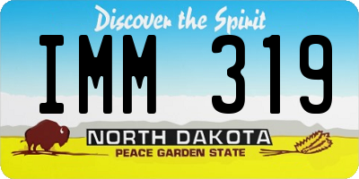 ND license plate IMM319