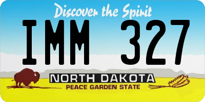 ND license plate IMM327